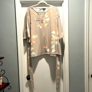 Limited Floral Tie Blouse EUC